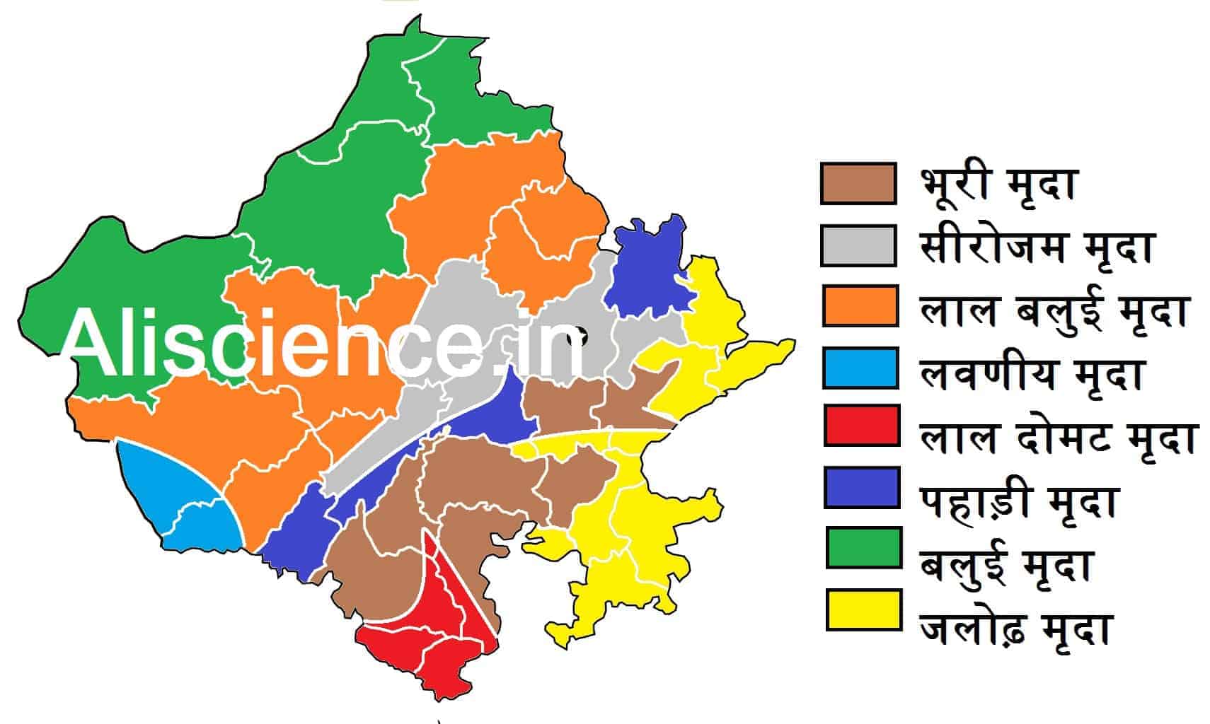 राजस्थान में मृदा संसाधन (Rajasthan me Mruda Sansadhan)